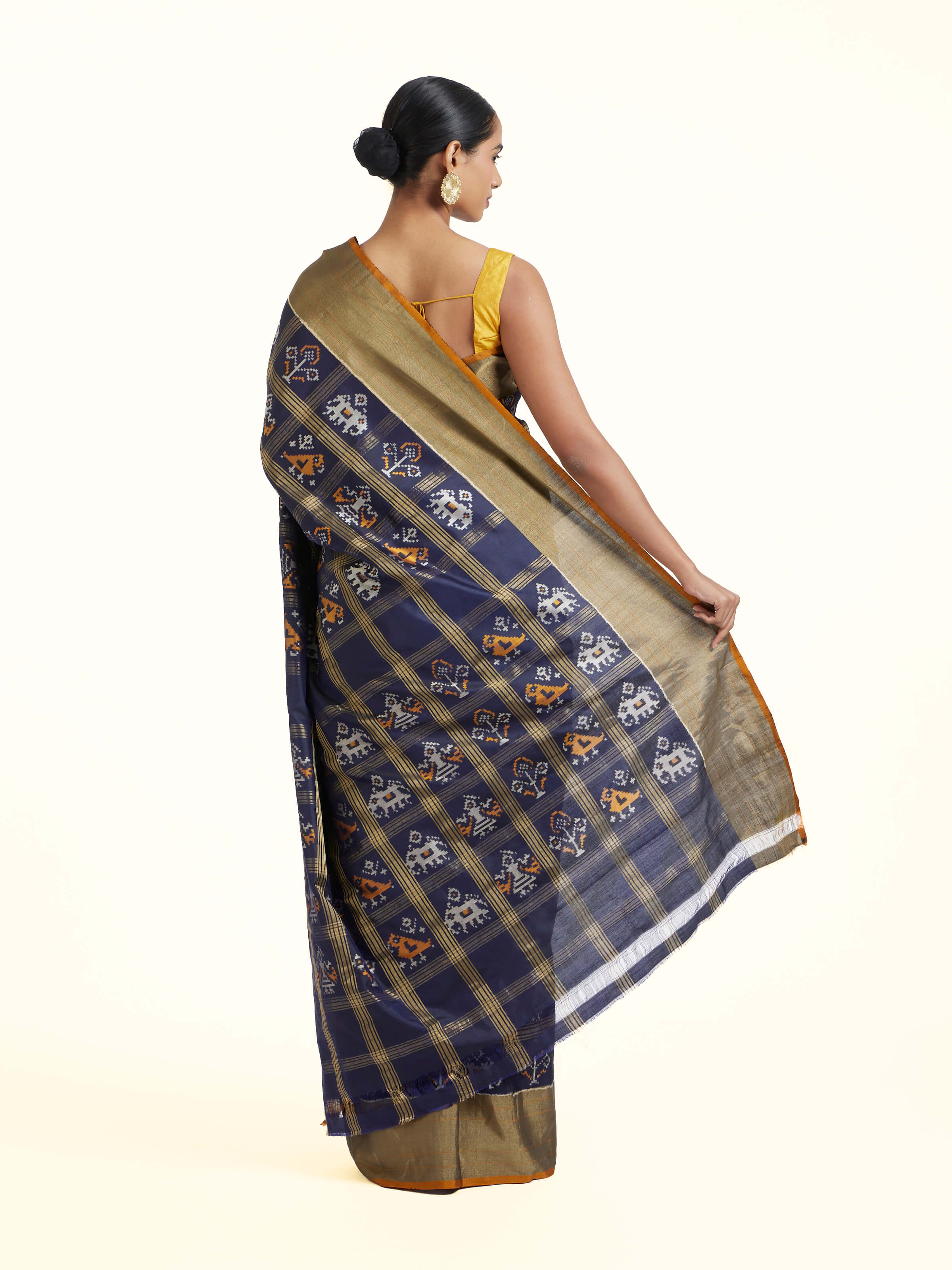 Blue Pochampally Ikat Silk Saree