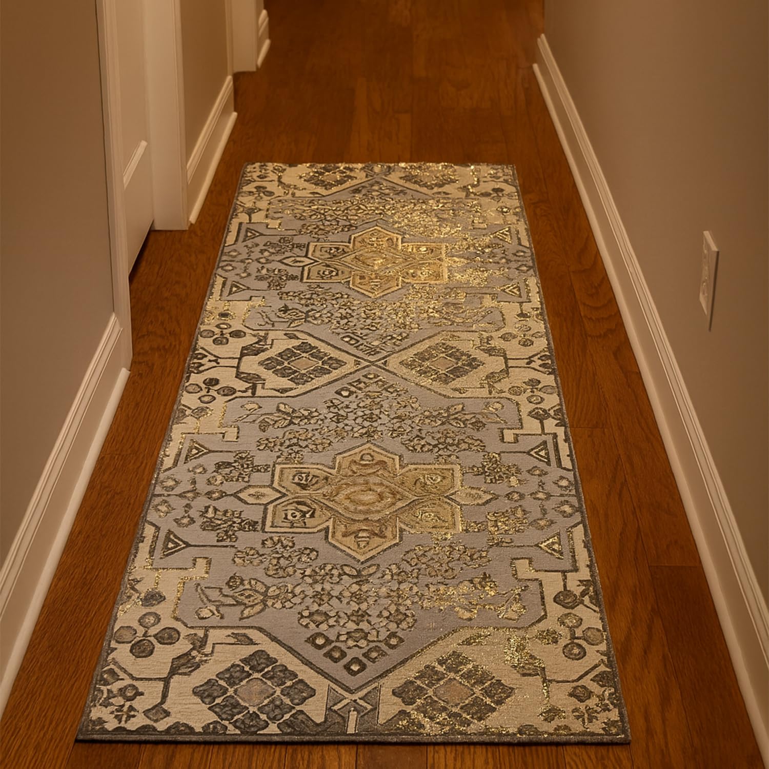 Luxe Home Polyester Stone Mosaic Runner(2x5 Feet, Multicolor, TPR)