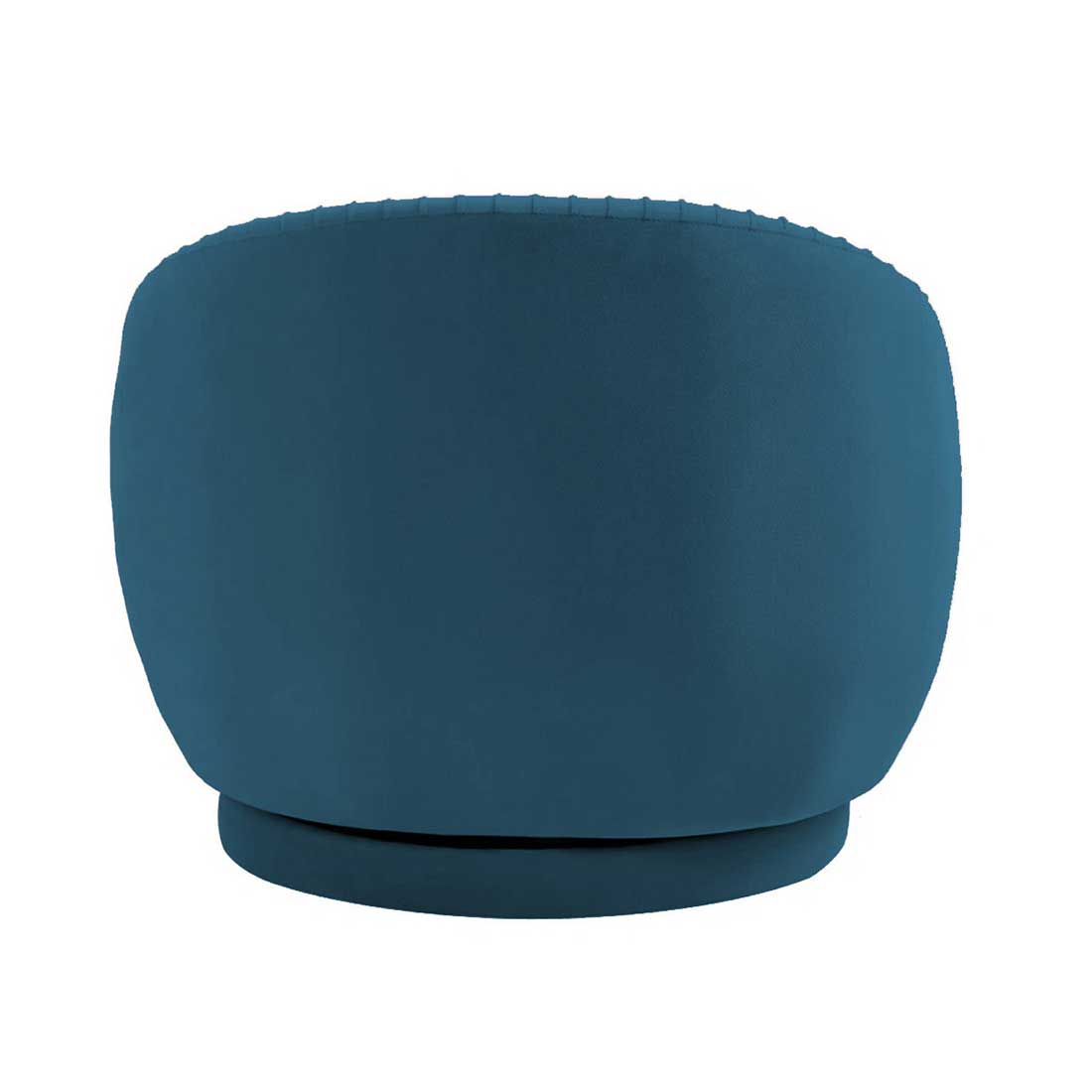 Lorna Swivel Solid Wood Round Chair in T Blue Colour
