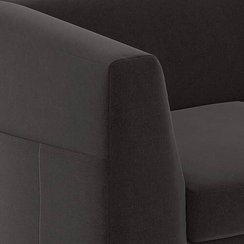 Rubik Premium 2 Seater Fabric Sofa in Pebble Grey Colour