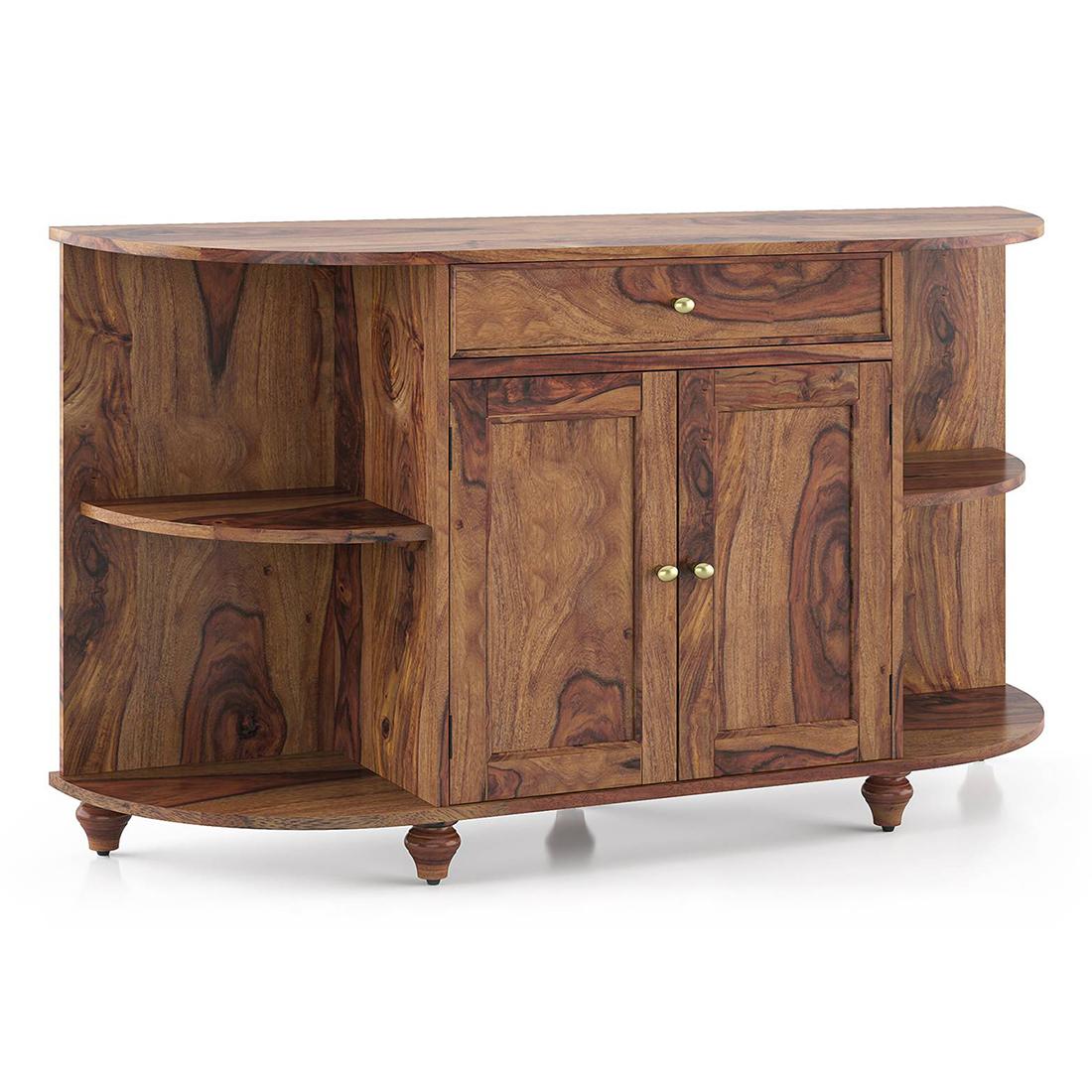 Ramore Solid Wood Sideboard in Teak Finish