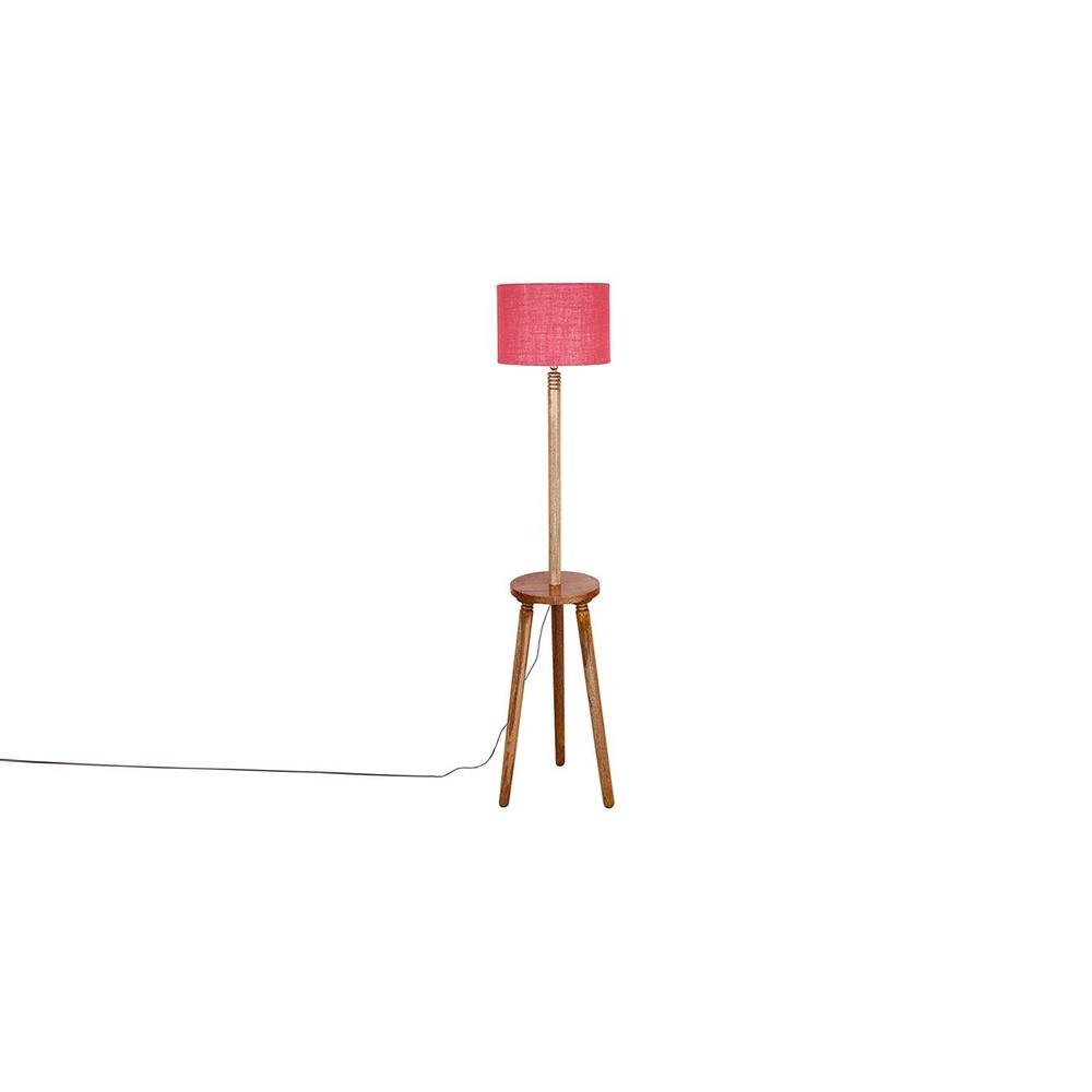 Harmon Pink Cotton Shade Floor Lamp