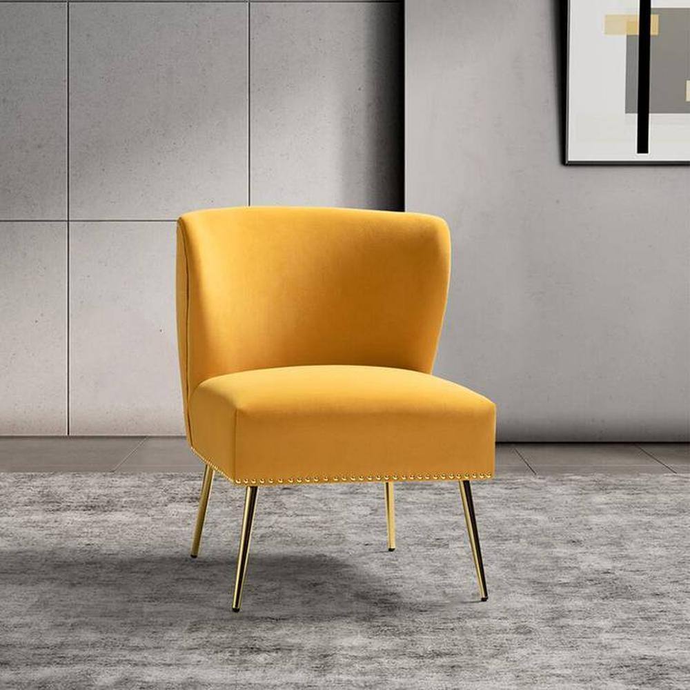 Rabel Accent Chair in Yellow Colour