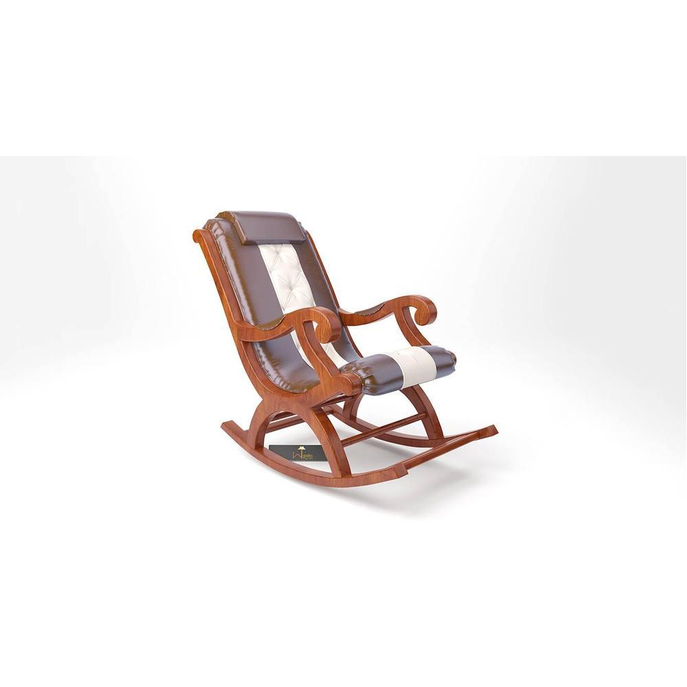 Shauna Solid Wood Rocking Chair in Grey Colour