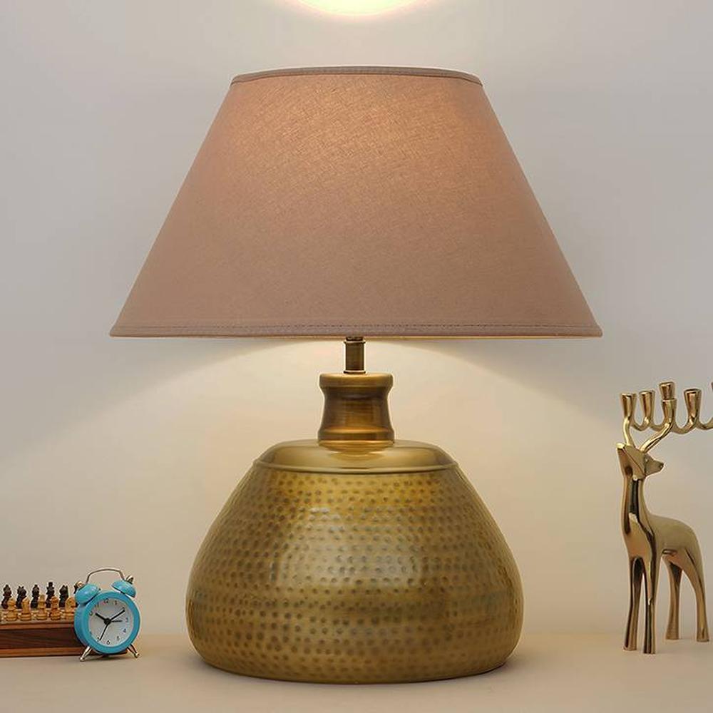 Kyndall Antique Brass Metal Table Lamp