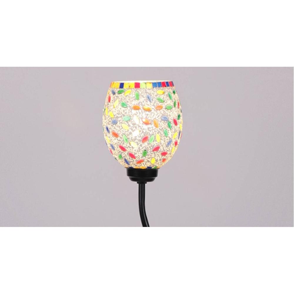 Winston Black Glass Shade Floor Lamp