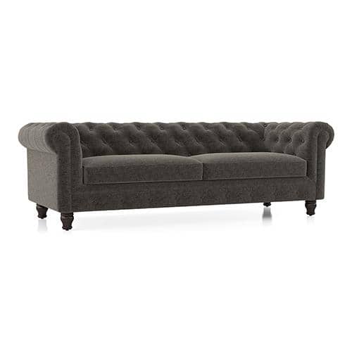Winchester Premium 3 Seater Fabric Sofa in Smoke Grey Colour