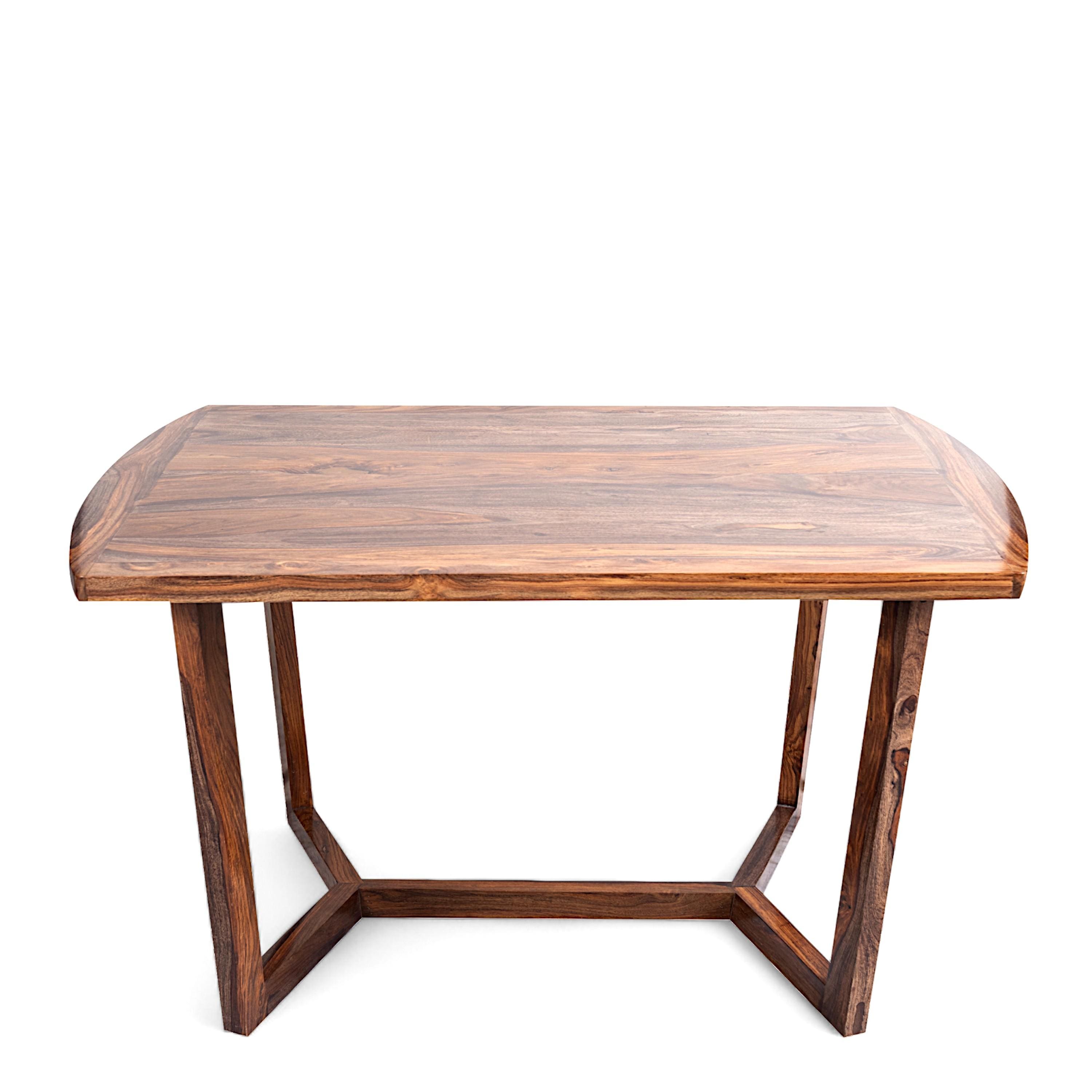 Columbus Sheesham Wood Dining Table In Teak Finish