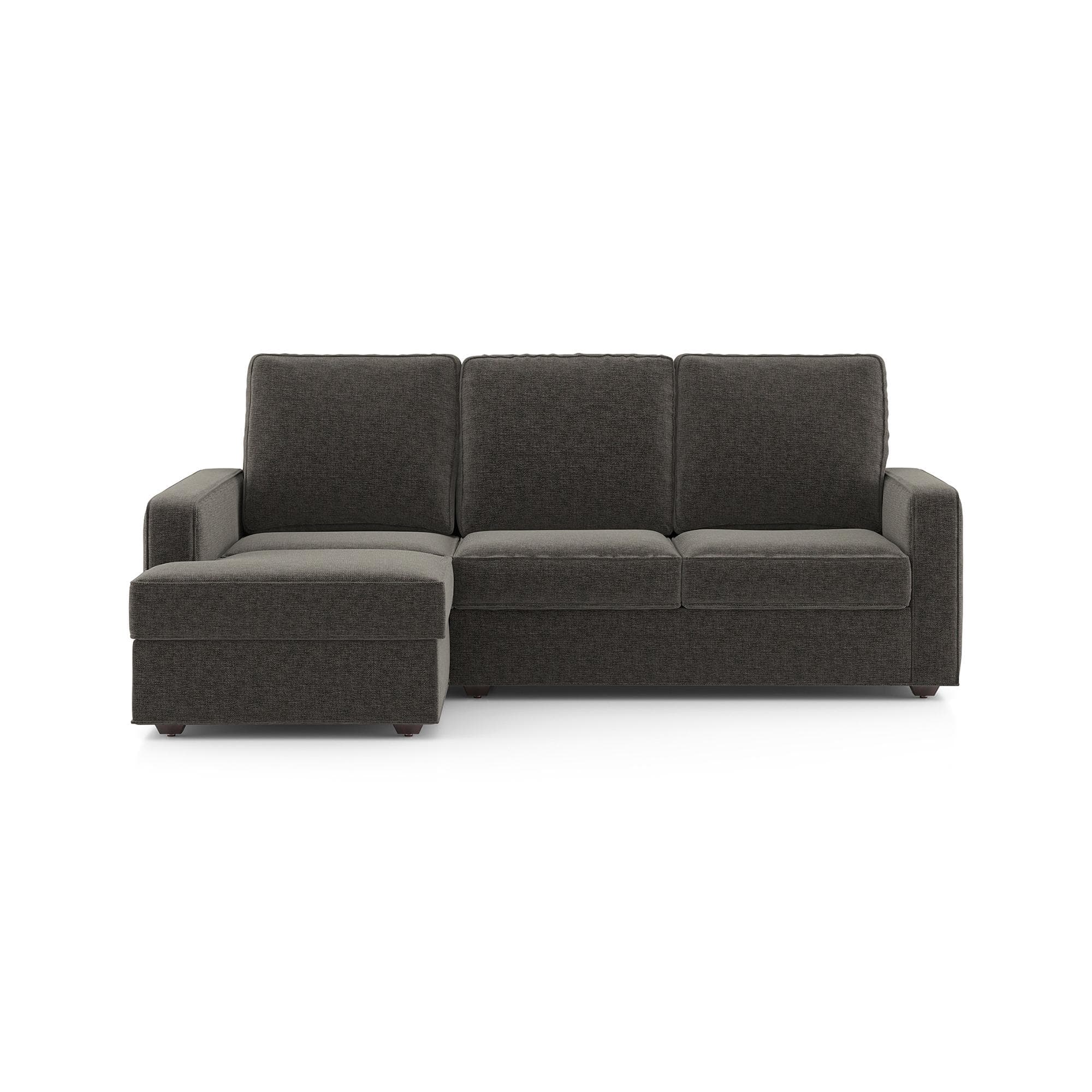 Apollo Compact Sofa (Colour : Smoke, Cushion : Hard, Back Type : High Back, Seating Capacity : Left Aligned 2 Seater + Left Aligned Chaise)