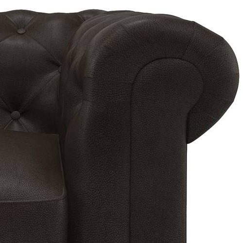 Winchester 4 Seater Leatherette Sofa in Chocolate Colour