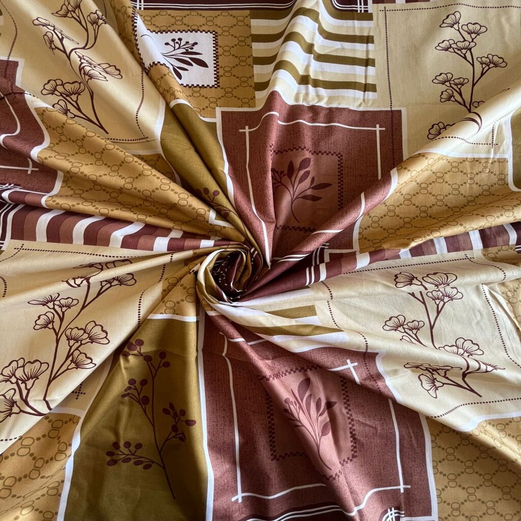 Multicolor Floral 400 TC Cotton Flat Super King Size Bedsheet With 2 Pilllow Covers From Threads