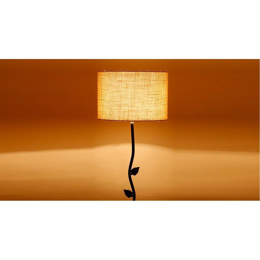 Felicia White Cotton Shade Floor Lamp