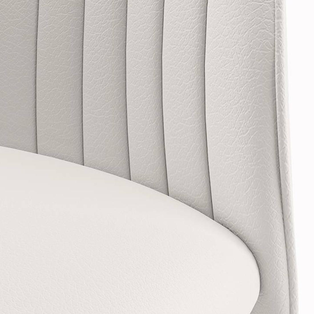 Sanchez 4 Seater Round Table With Set Of 4 Ingrid Dining Chairs (Finish- White)