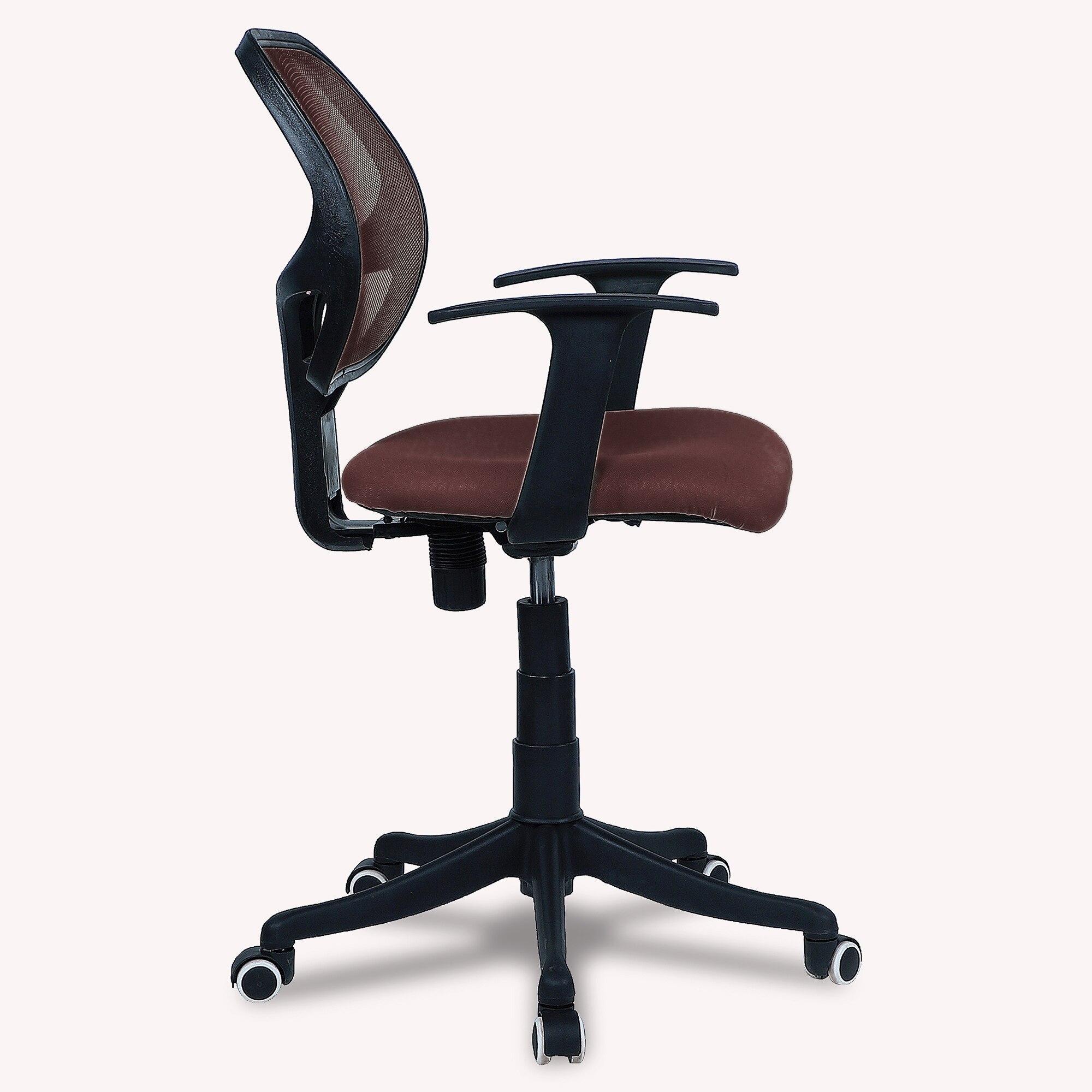 Jaazza Low Back Ergonomic Chair in Brown Colour