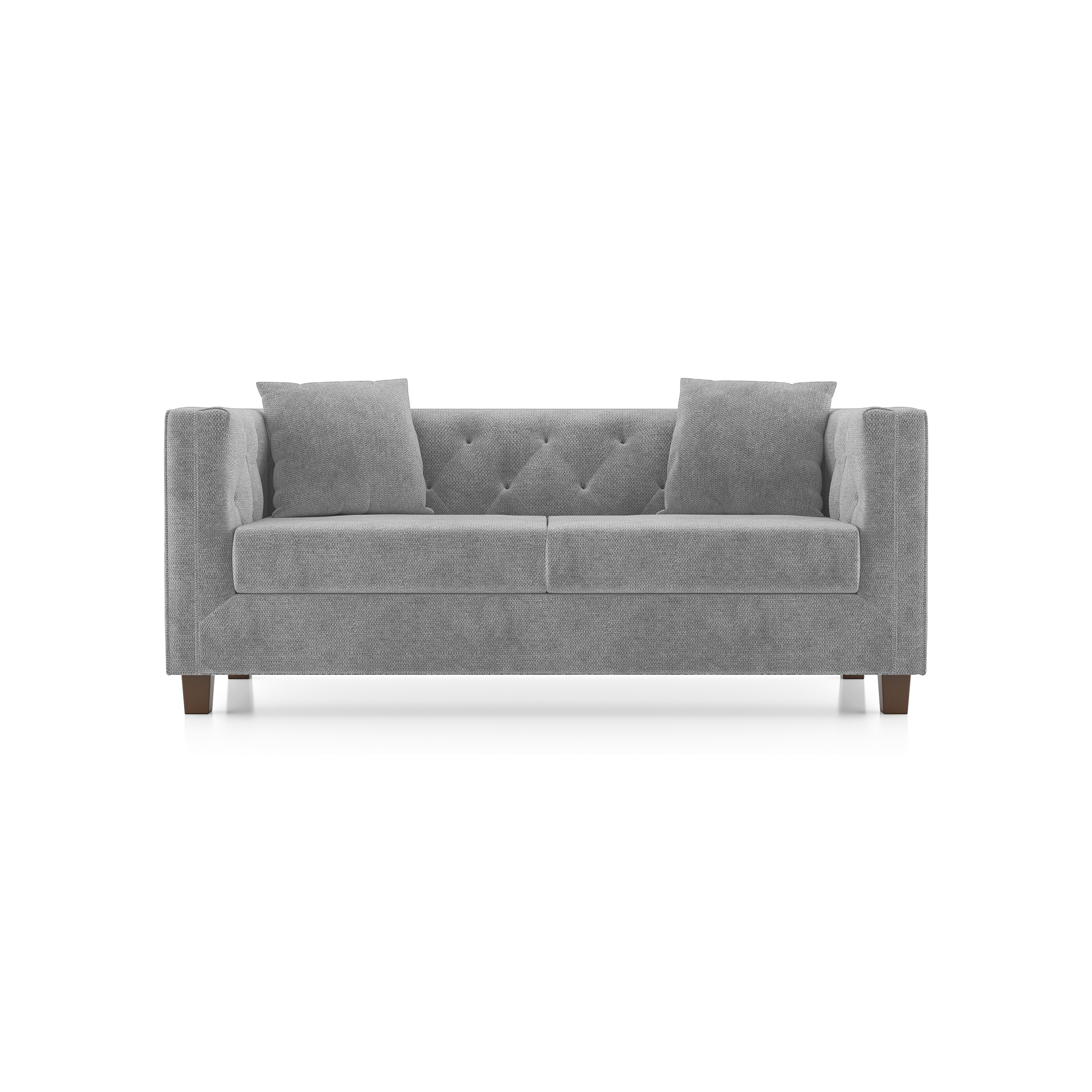 Windsor Essential 2 Seater Fabric Sofa In Granite Weave Colour - Urban Ladder
