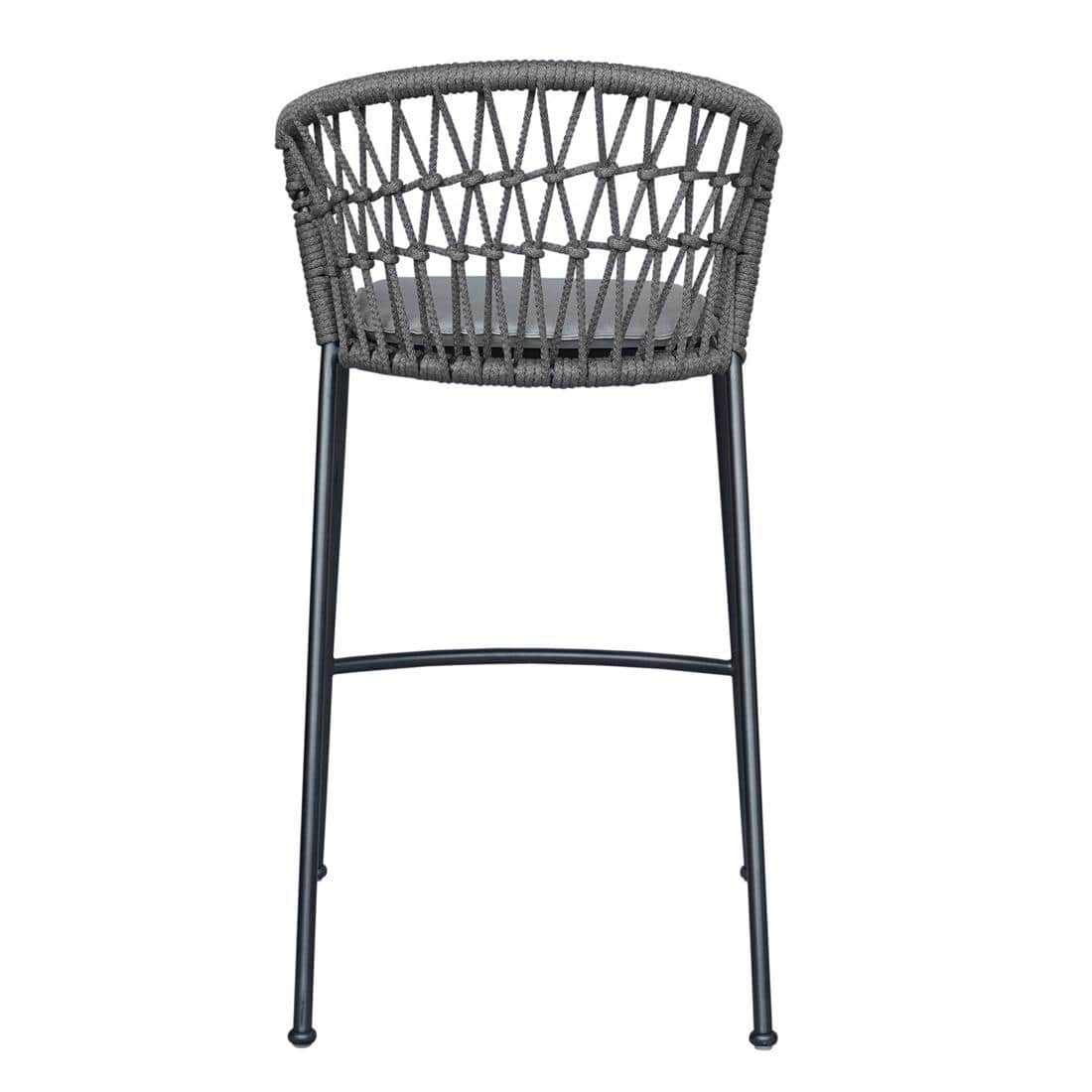 Jordan Bar Stool Weaving Gun Metal in Grey