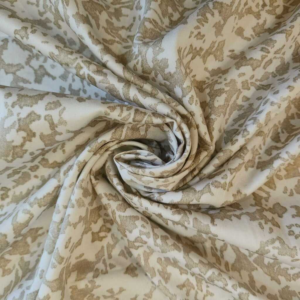 Off White Color Floral 400 TC Cotton Satin Flat Super King Bed Size Bedsheet With 2 Pilllow Covers  Threads