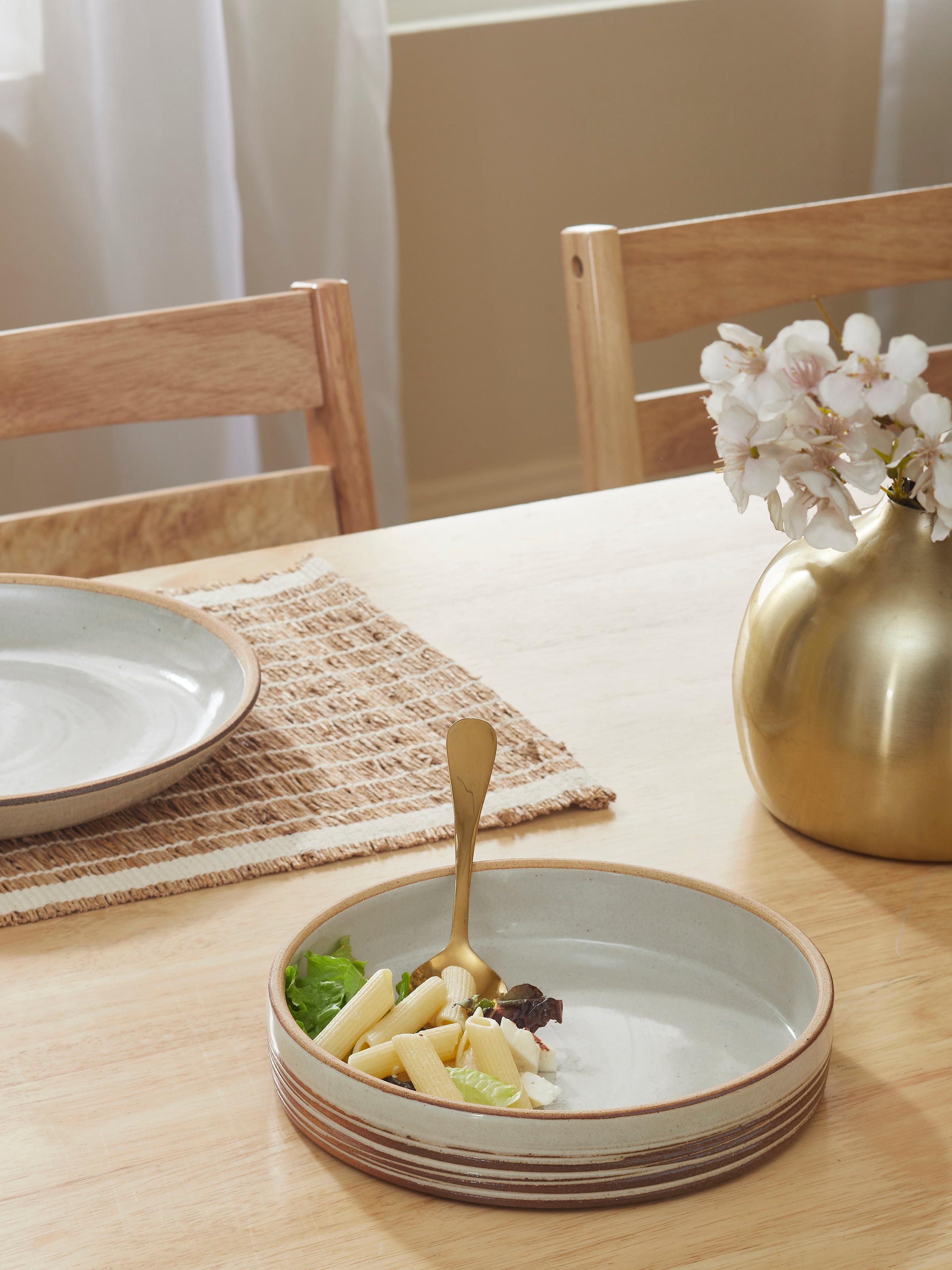 Main view of Studio Pottery Ceramic Serving Bowl Beige