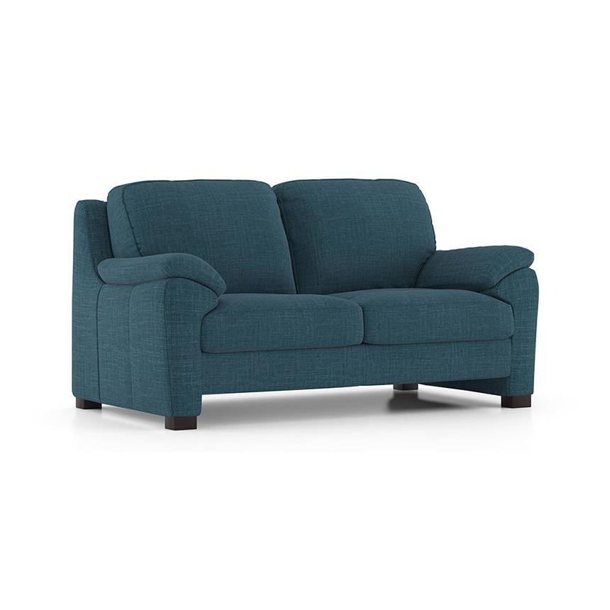 Farina Luxe 2 Seater Fabric Sofa in Colonial Blue Colour