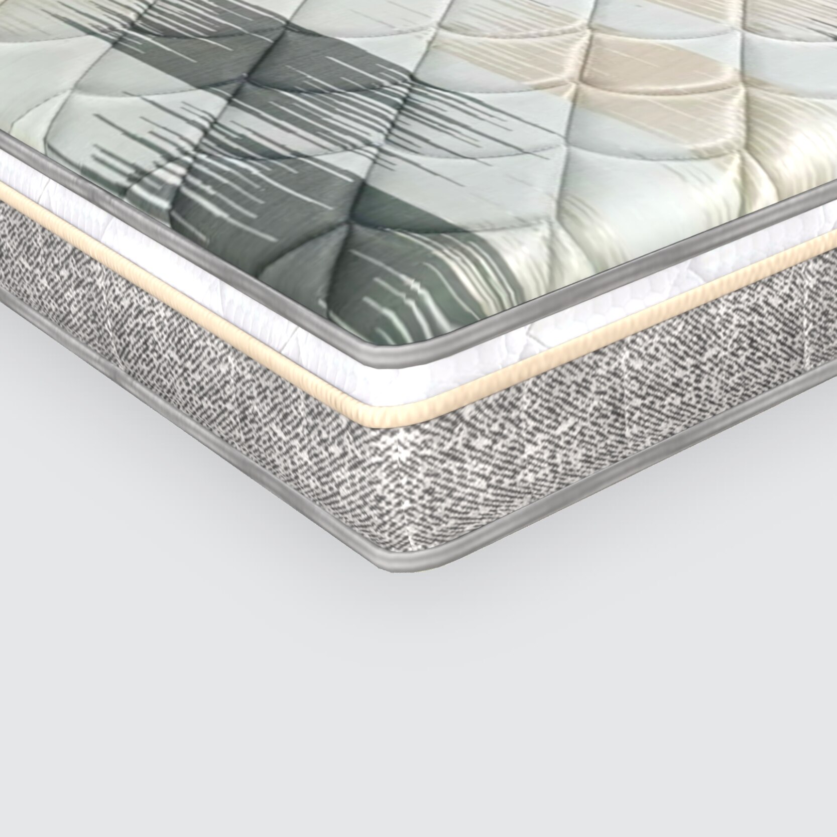 GrandeOrthopedic Euro Top With Rebotech Technology 5.5 Inch King Size Bonded Foam Mattress (84X70 Inches), ConvolutedHR Foam, SoftRelax Comfort Mattress