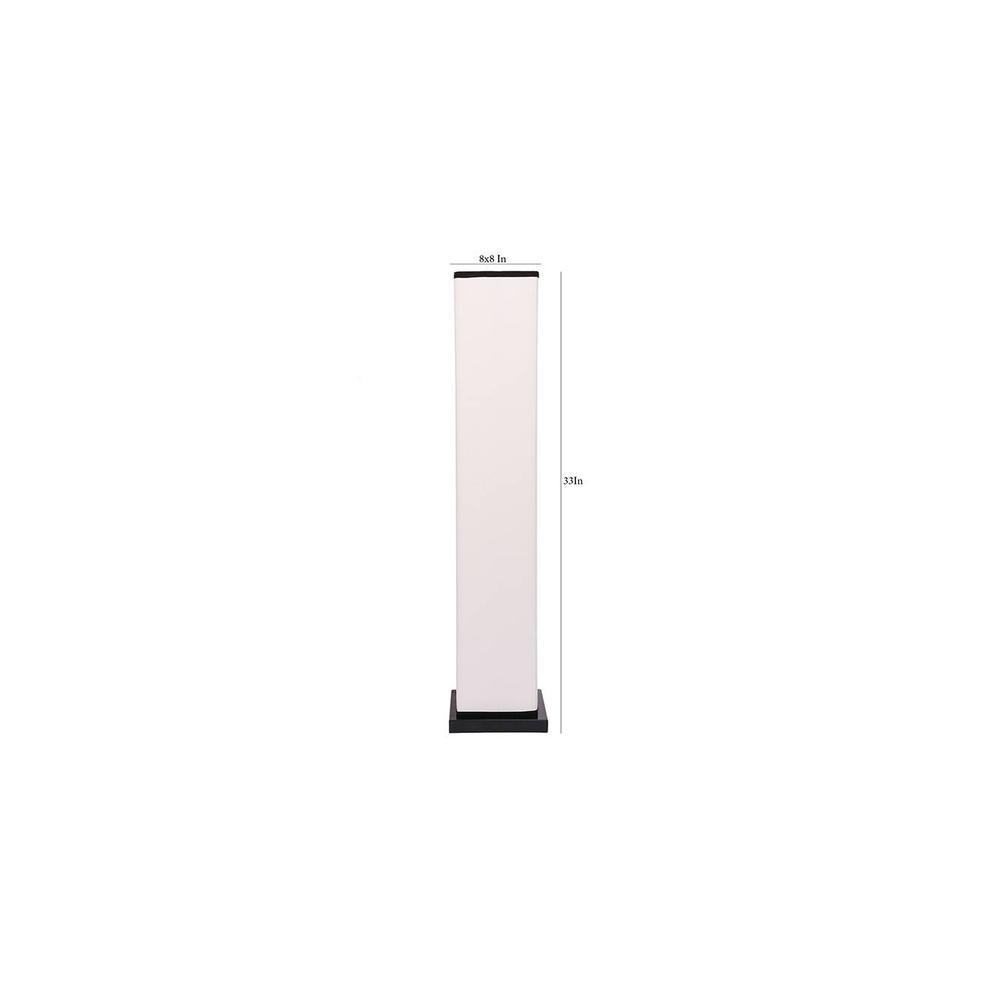 Claudette White Cotton Shade Floor Lamp