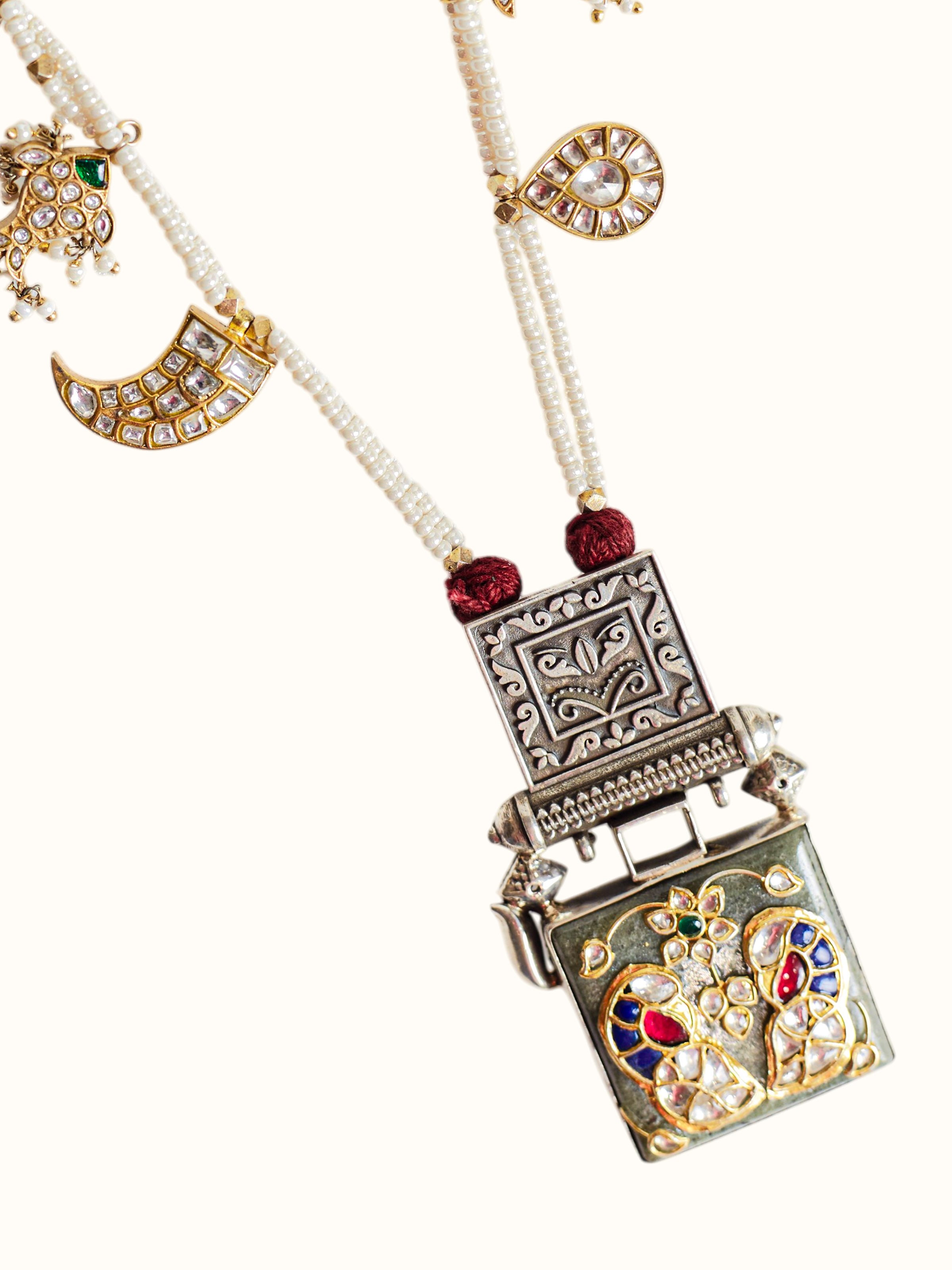 Silver Smithing Silver Long Necklace