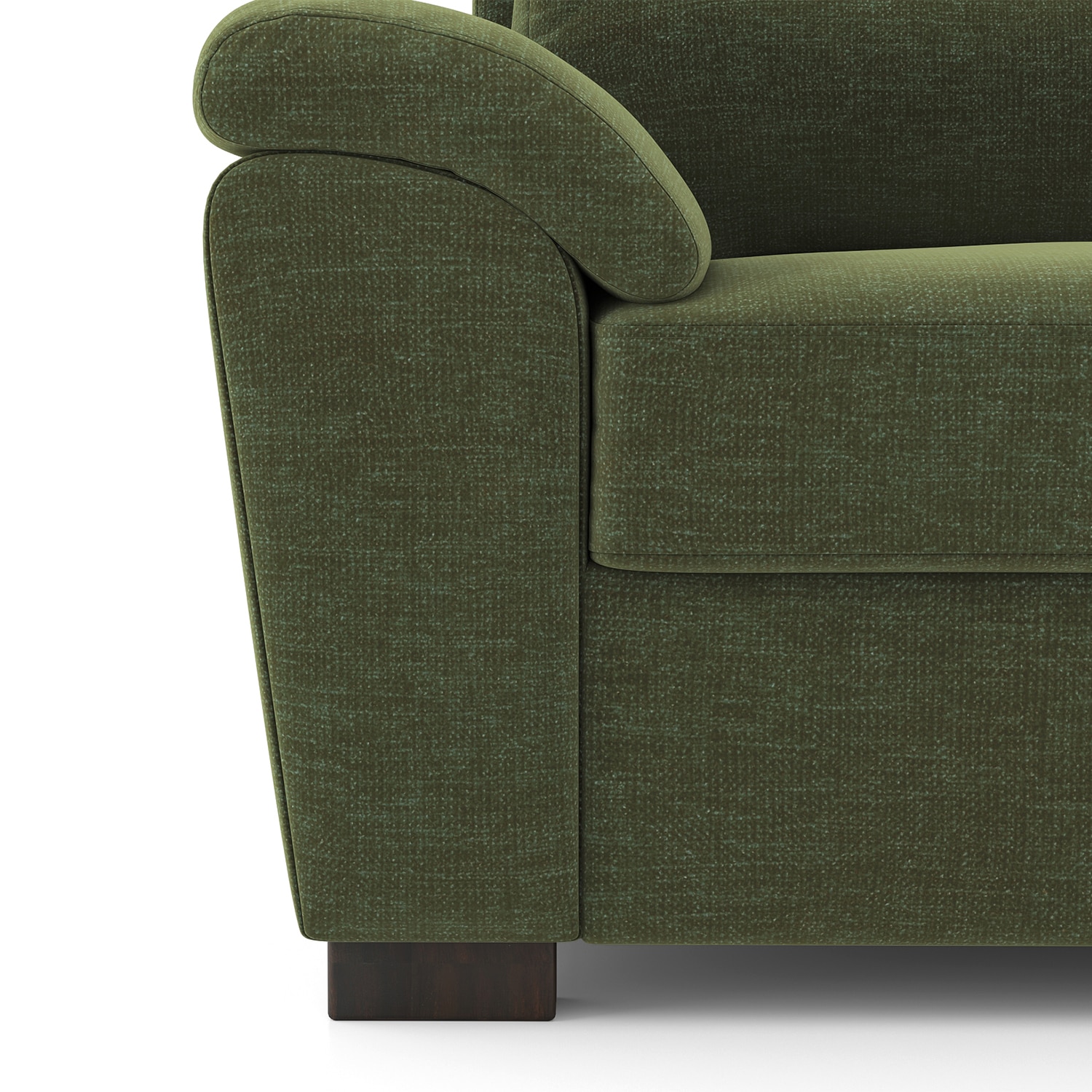 Adelaide Essential 2 Seater Fabric Sofa In Moss Green