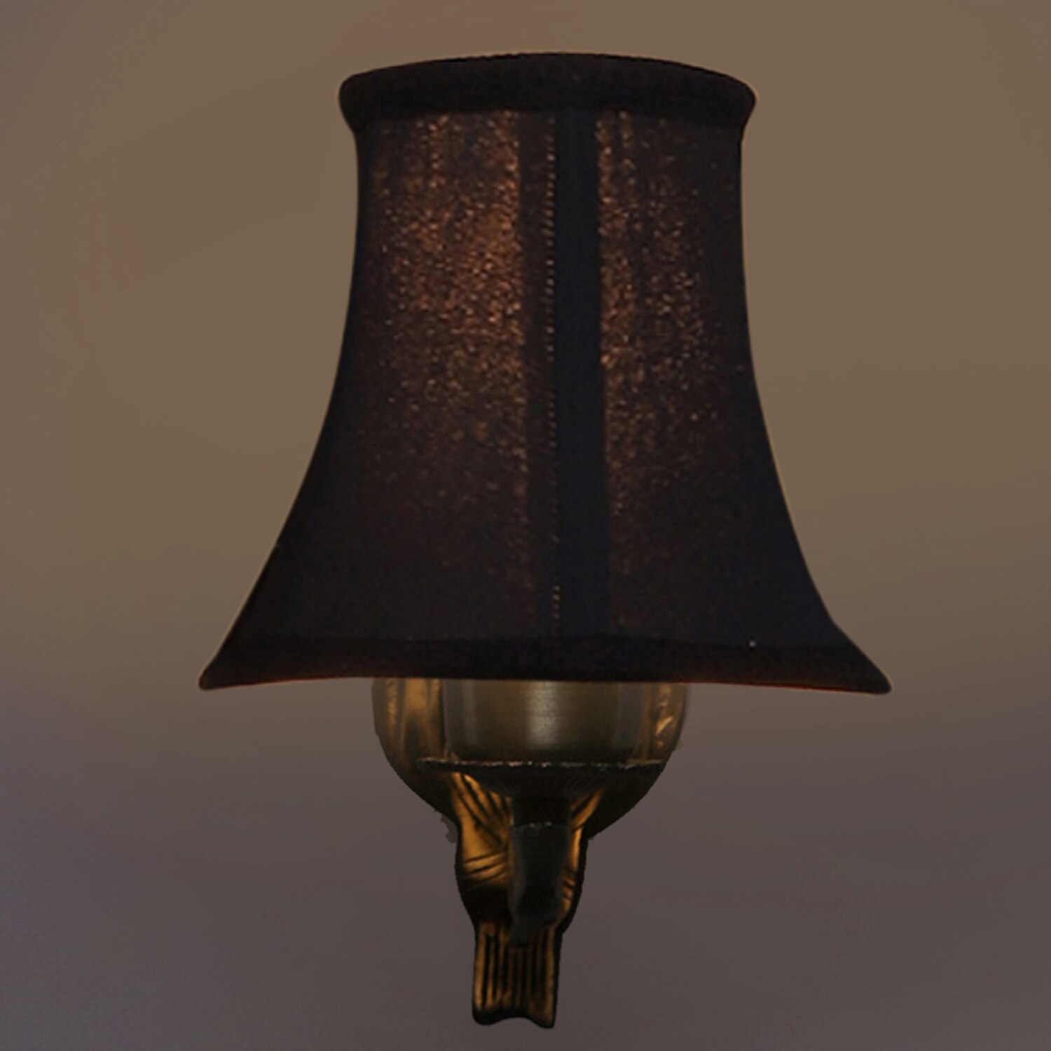 Devansh Gold Antique Wall Mounted Lamp With Black  Cotton Shade