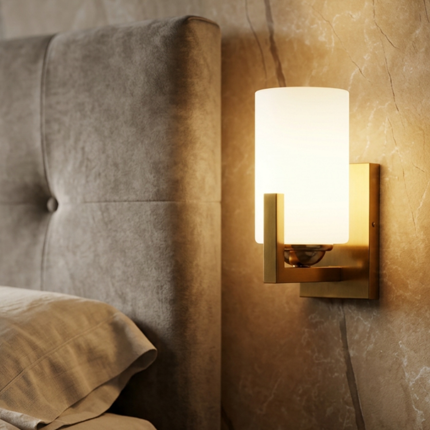 Eliante Modern Wall Lights Mild Steel & Glass Material Antique, Brown & White Finish - Eliante