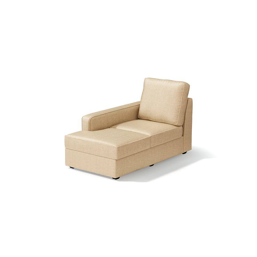 Apollo Compact Sofa (Colour : Pearl, Cushion : Hard, Back Type : High Back, Seating Capacity : Left Aligned 3 Seater + Left Aligned Chaise + Ottoman)