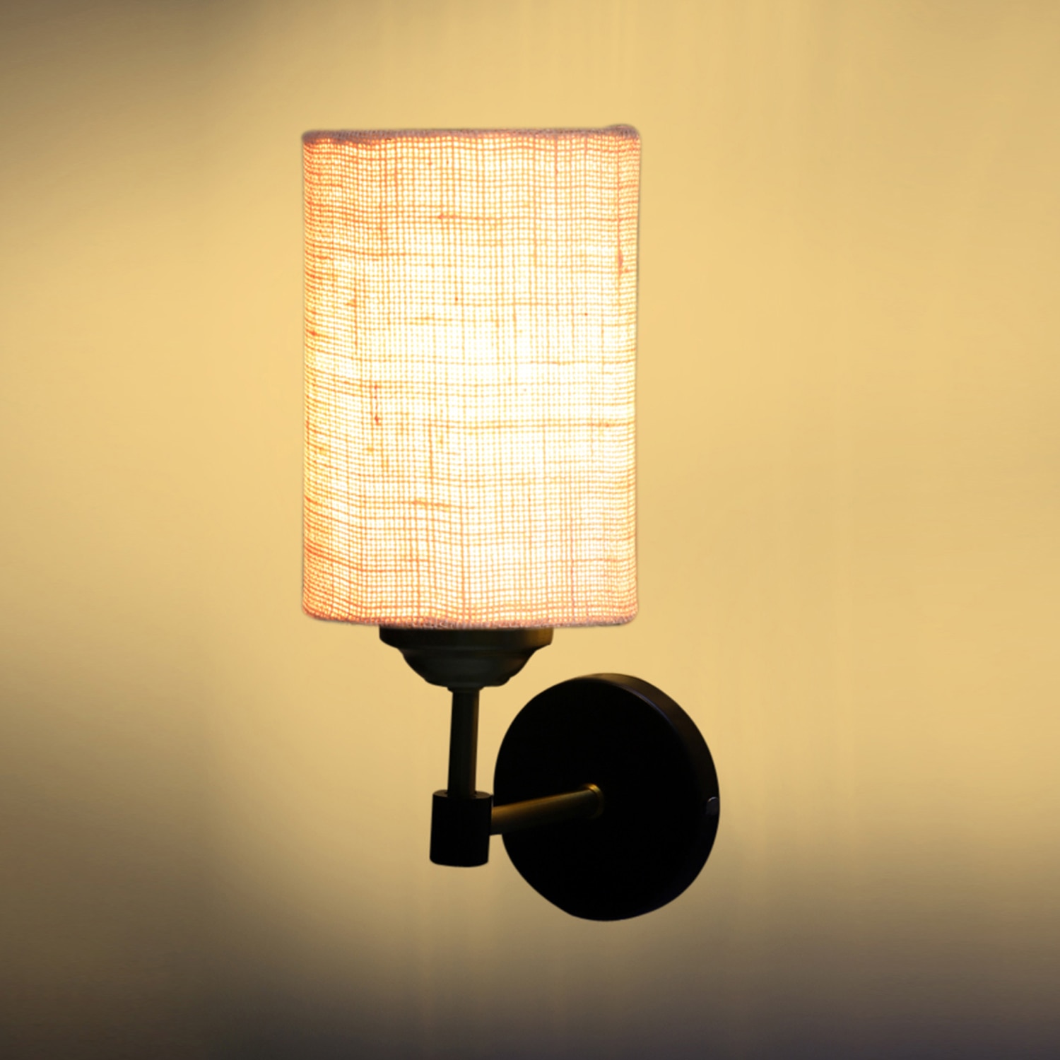 Devansh Metal Electric Wall Light in Black Colour with White Shade Count of 1 Light - Devansh