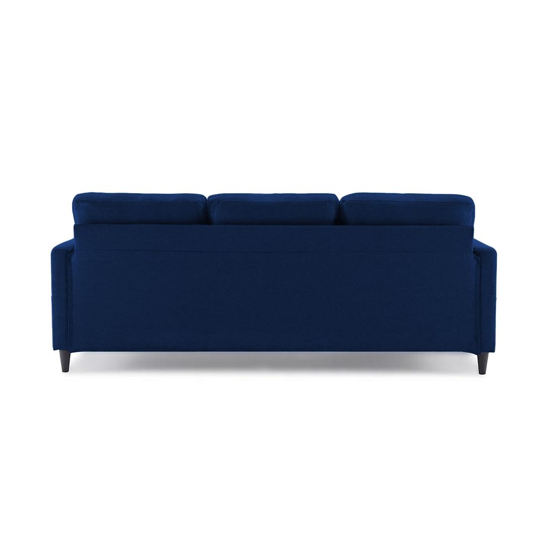 Monznij Sectional Fabric Sofa - Navy Blue