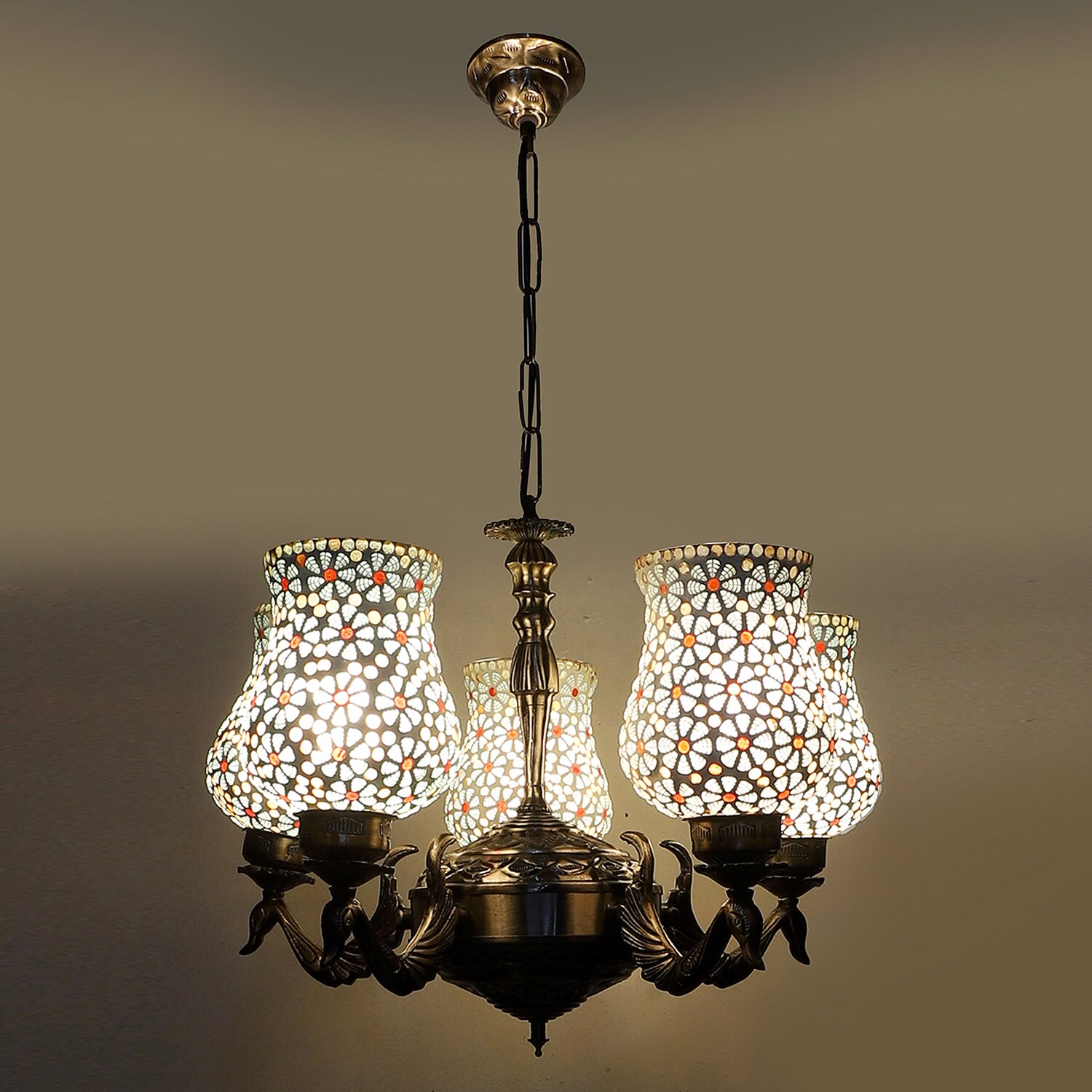 Devansh Black Wall Mounted Lamp With Beige Jute Shade