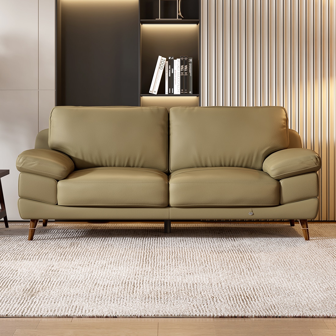 Europa 3 Seater Leatherette Sole in Light Green Colour