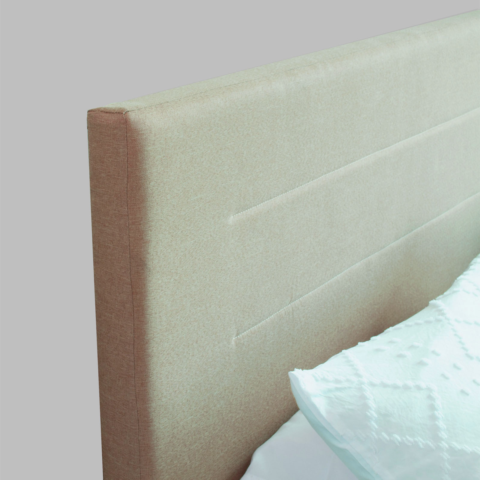 Bakhti Bed With Premium Leatherette Fabric Box and Half Hydraulic Storage - Queen Bed