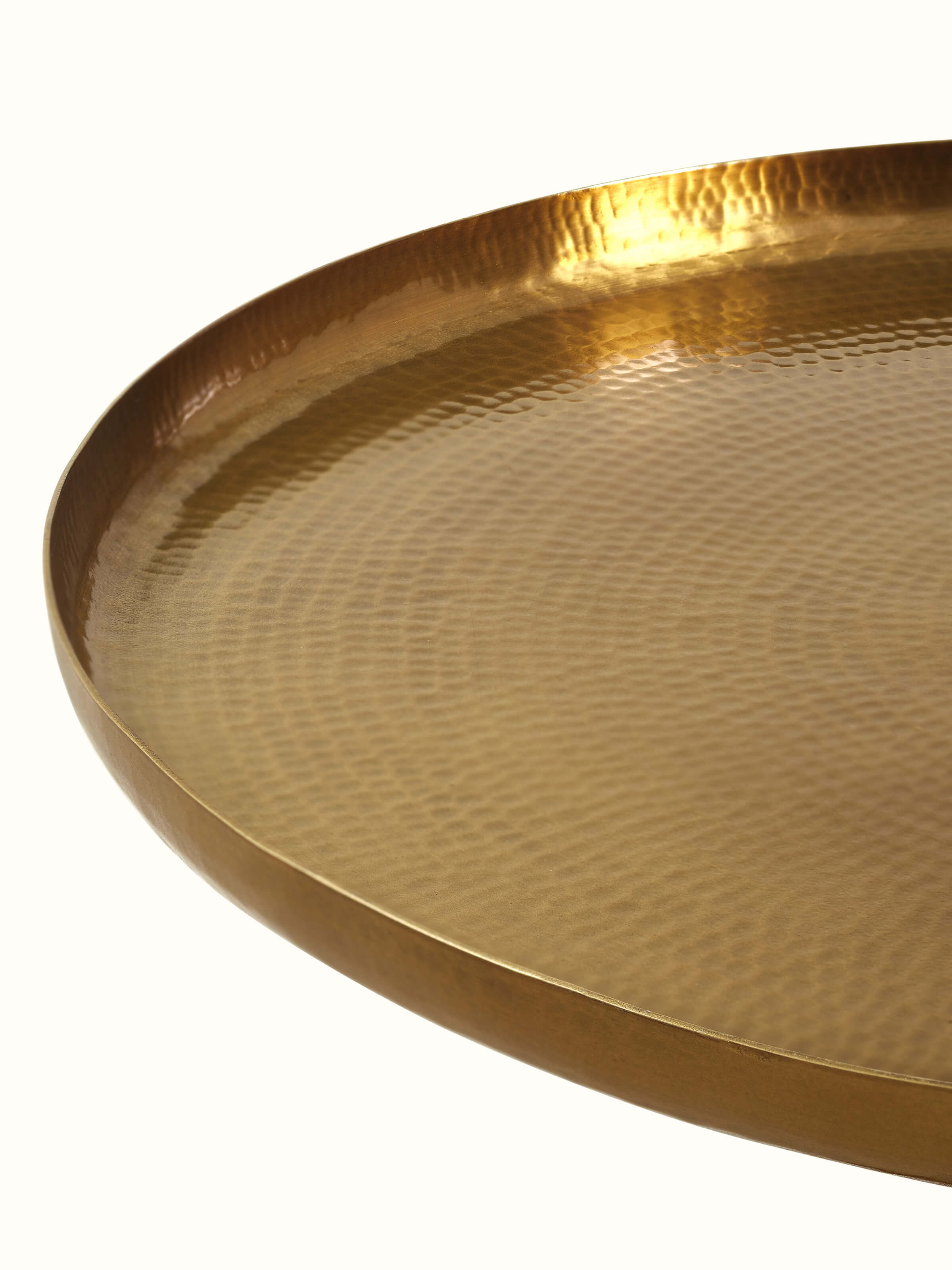 Detail shot of Cone Brass Thathera End & Side Table