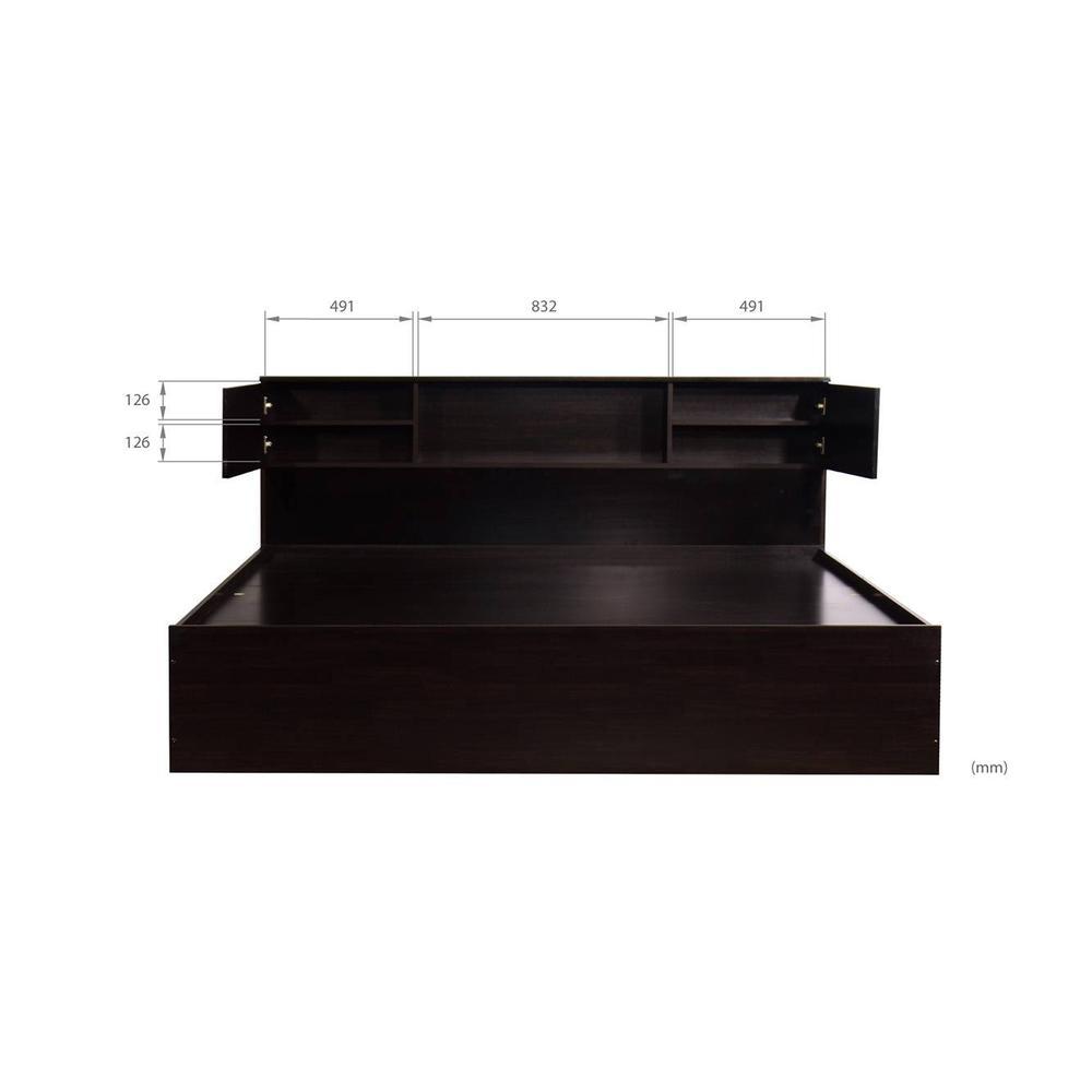 Horae Solid Wood King Size Drawer Storage Bed In Melamine Finish