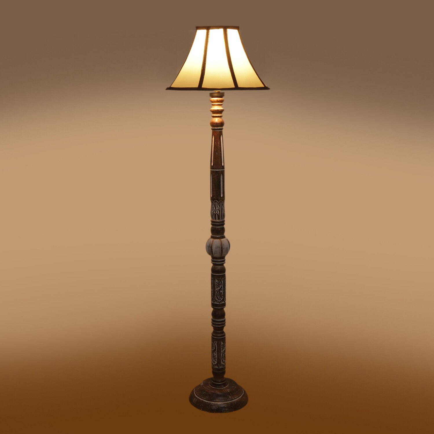 Devansh Wooden Floor Lamp