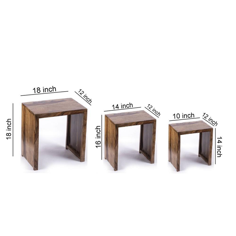 Oakland Nested Stool Set of 3