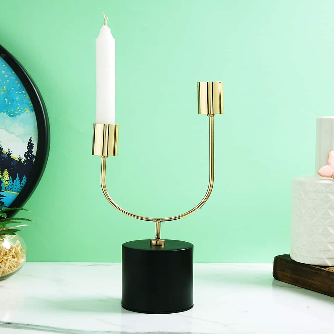 Celestial Gold Candle Holders in Gold Colour