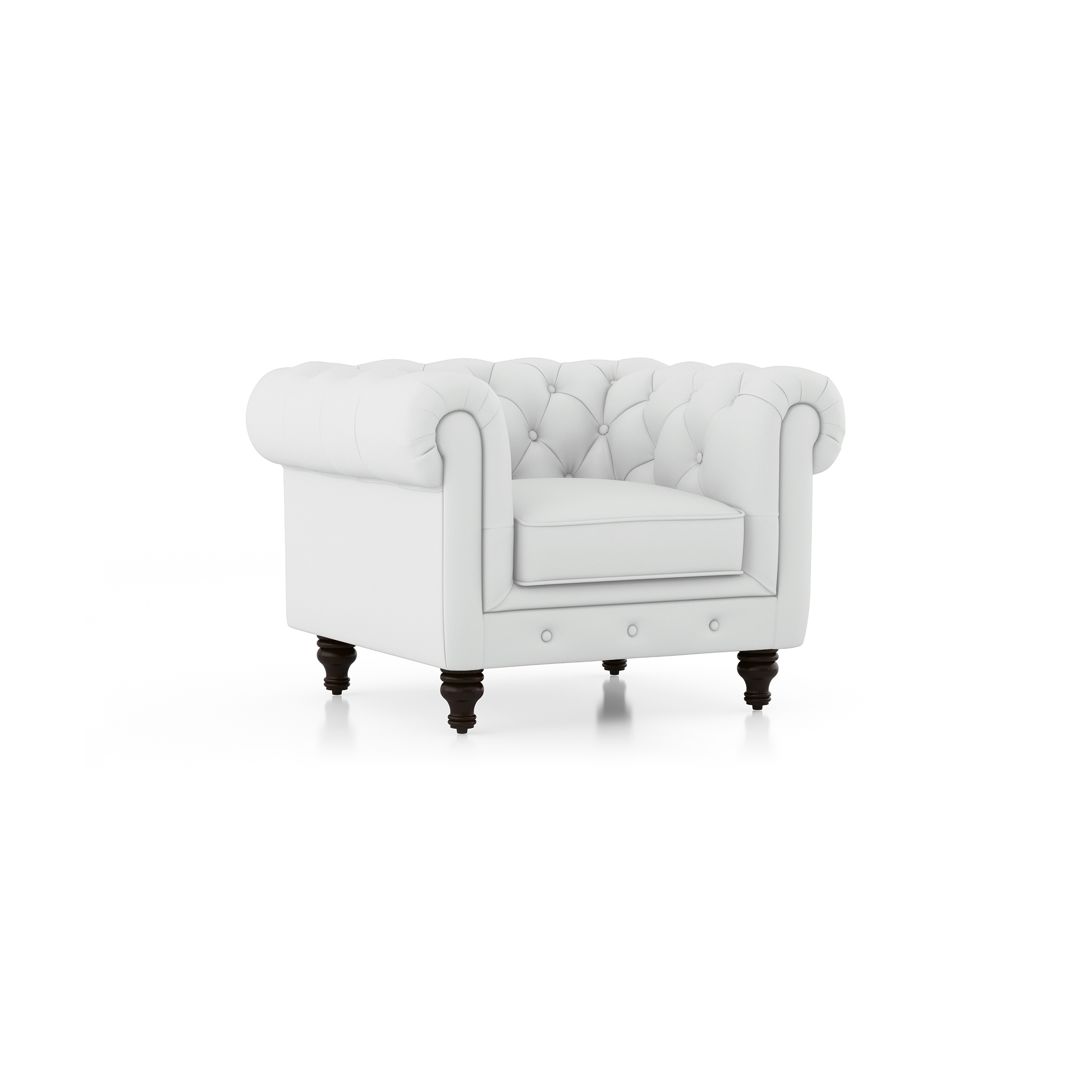 Winchester 1 Seater Half Leather Sofa In Polaris