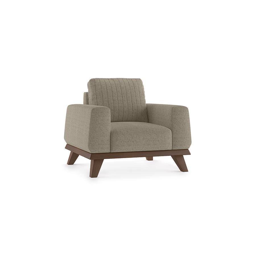 Granada Premium 1 Seater Fabric Sofa in Mist Brown Colour