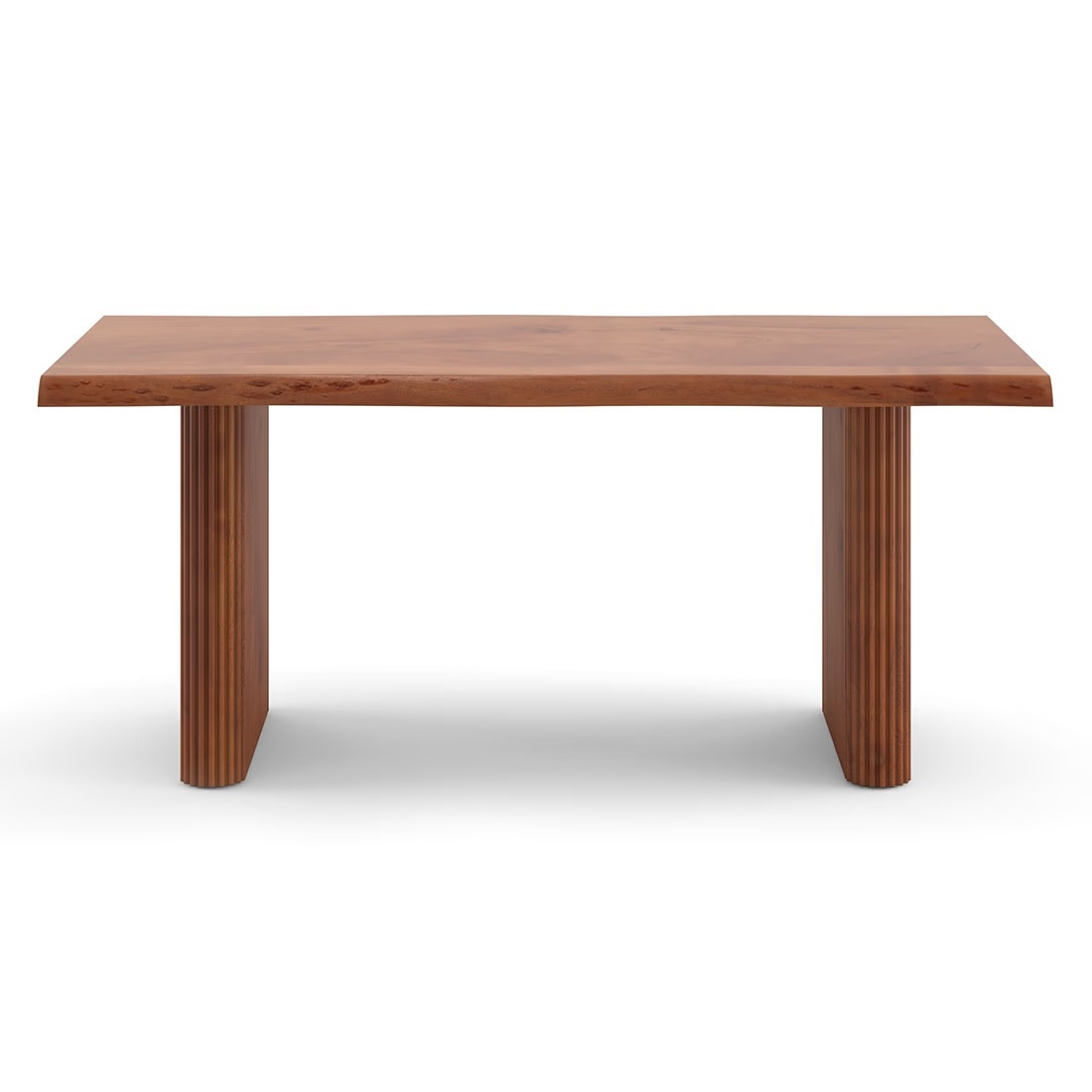 Heston Solid Wood 6 Seater Dining Table with 6 Olivia Accent Chair (Finish : antique brass; Colour : davos plus)