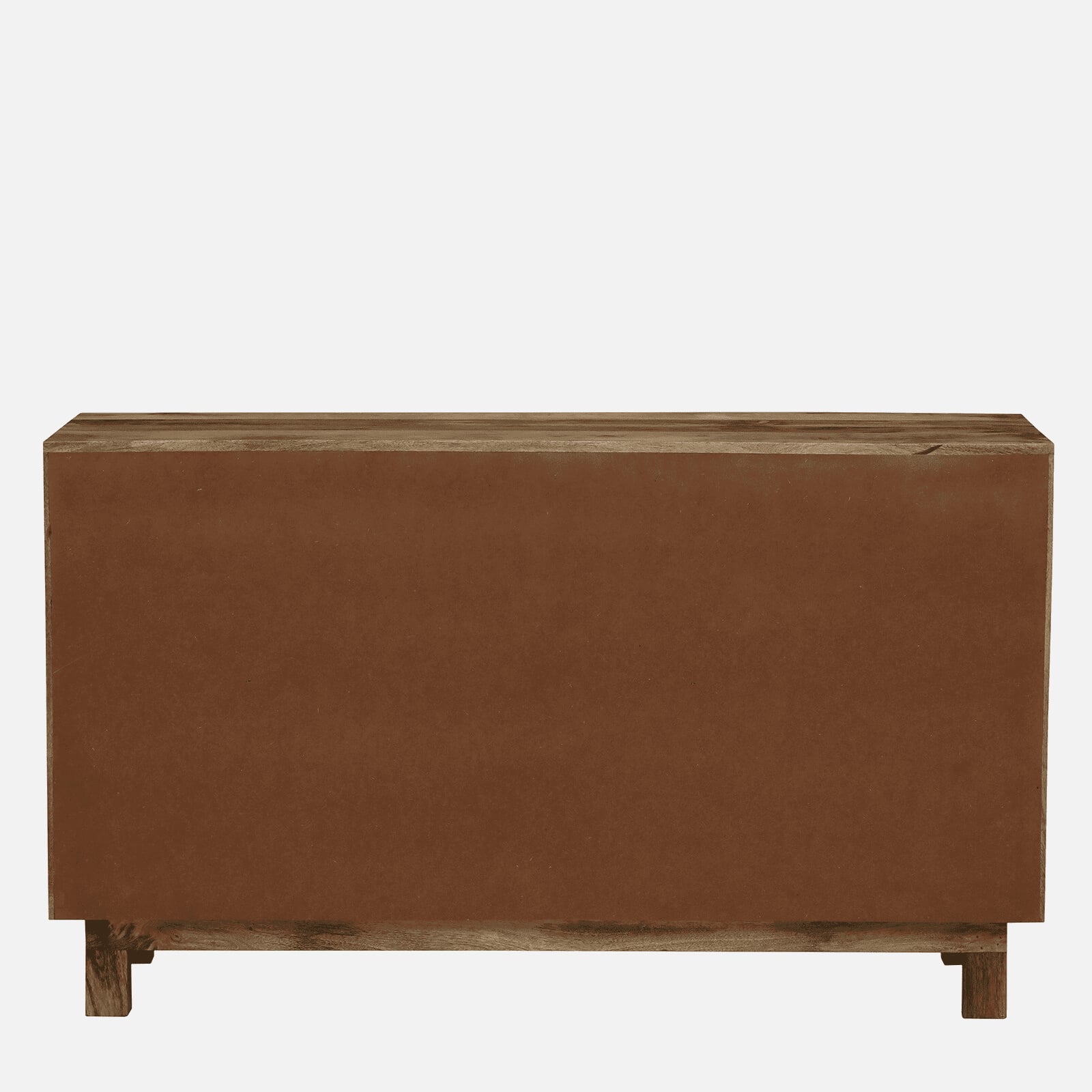 Vegas Mango Wood Hand Painted Multicolor 4 Door Cabinet In Natural Finish