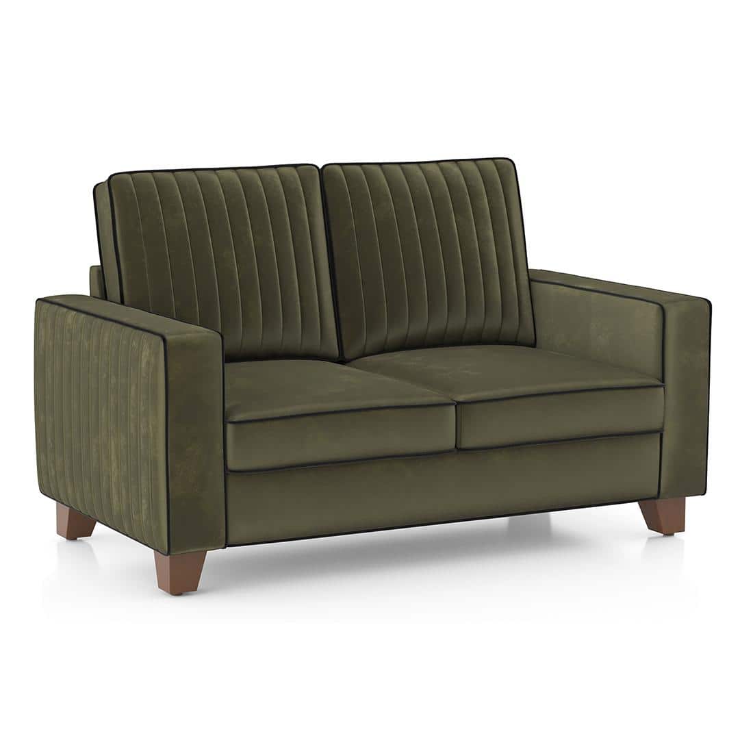 Apollo Neo High Back Sofa (Colour : Deep Olive Velvet, Seating Capacity : 2 Seater, Cushion Type : Soft, Back Height : High Back)