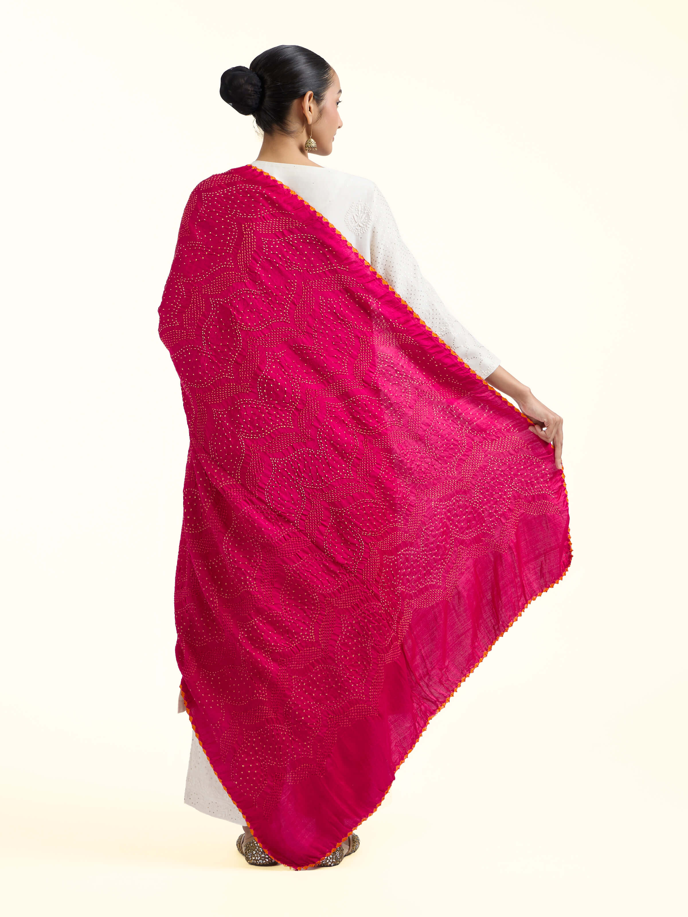 Red Bandhani Tie & Dye Dupatta