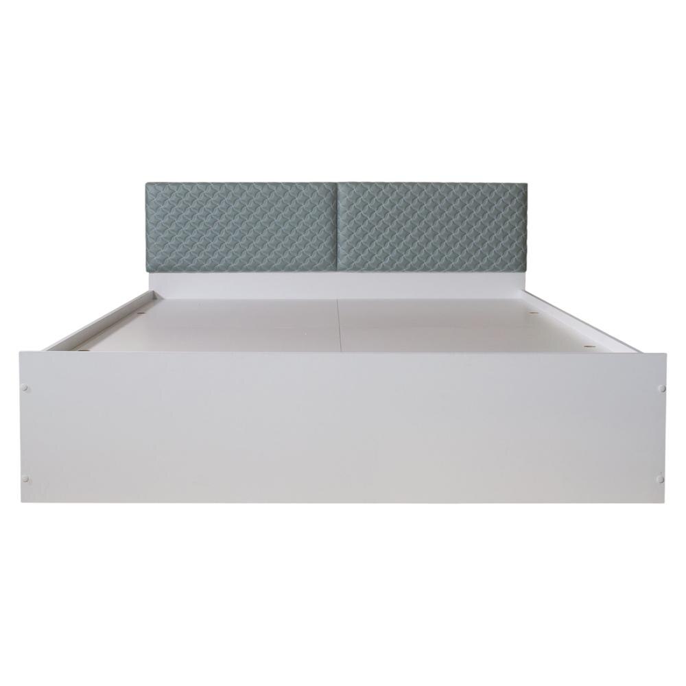 Lush Engineered Wood Queen Size Bed In White Finish