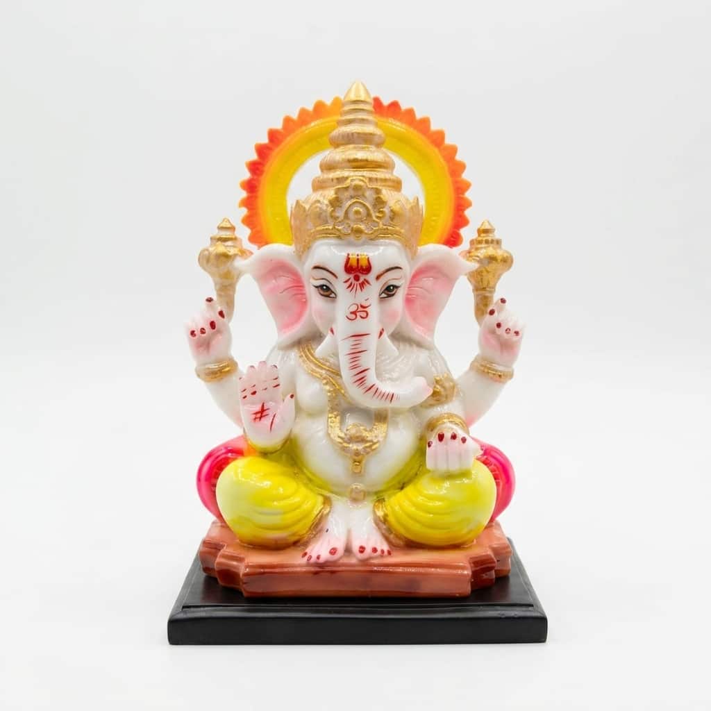 Devotional Radiant Glory Ganesha Statue in Multicolor Colour - Vedas