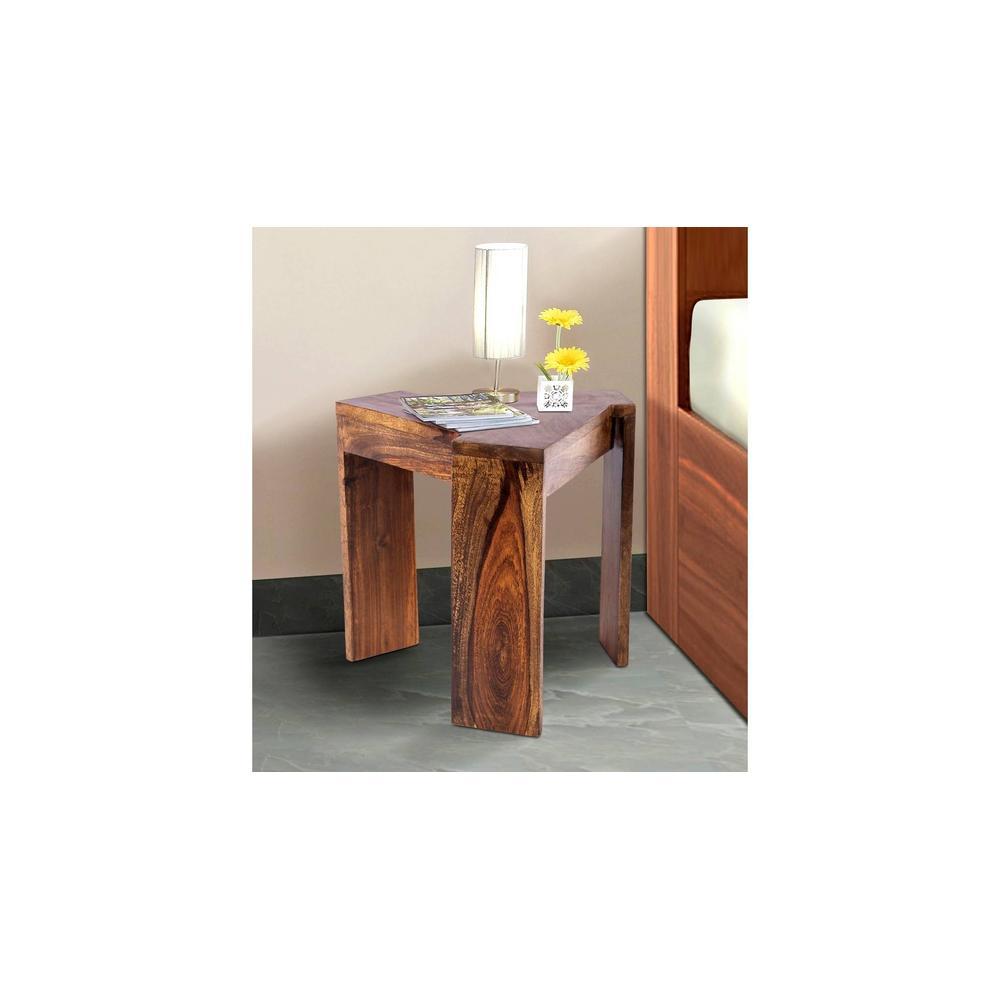Avina End Table - Teak Finish