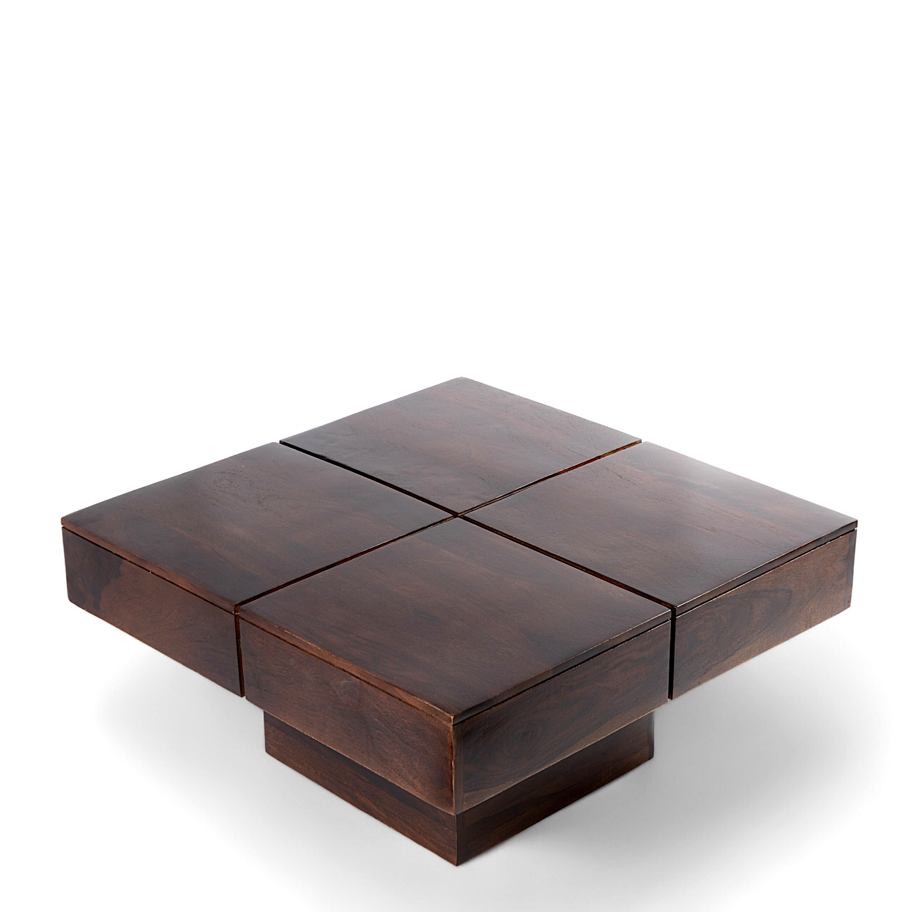 Montreal Sheesham Wood Coffee Table In Walnut Finish